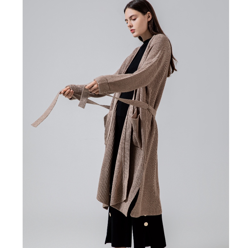 Cardigan65002#de laine australienne en vrac, élégante et décontractée